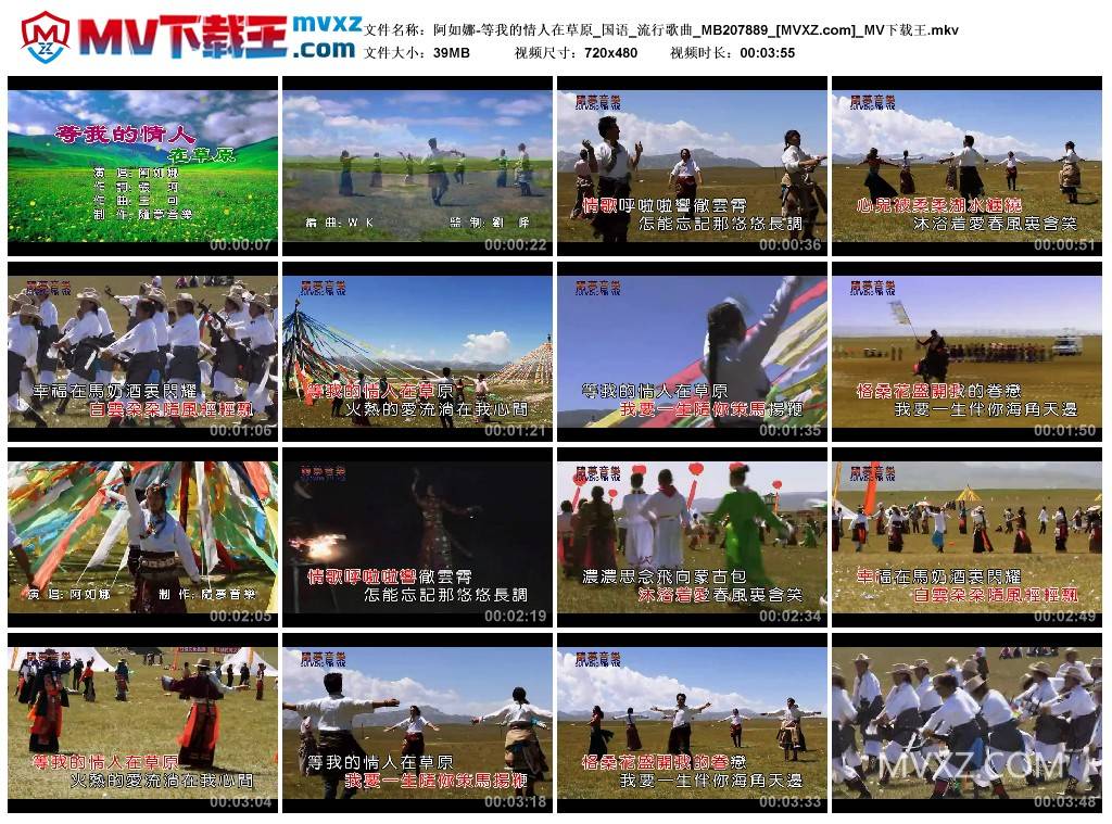 阿如娜-等我的情人在草原_国语_流行歌曲_MB207889